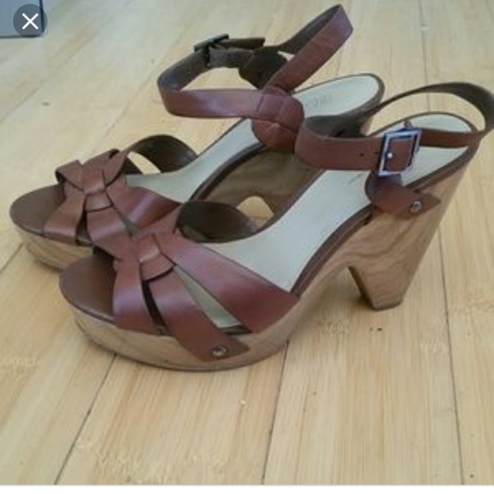 INC international concepts brown heeled sandal 8.5